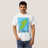 Iona Schotland kaart T-shirt (Voorkant volledig)