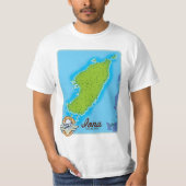 Iona Schotland kaart T-shirt (Voorkant)
