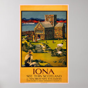 Iona - Zie dit Schotland door MacBrayne's steamers Poster