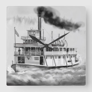 Ione Steam Boat the Hidden side Vierkante Klok