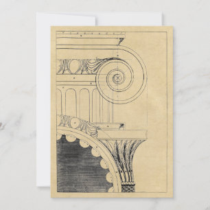 Ionic Column Architecture Holiday Card Feestdagenkaart