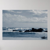 Ionisch zee geagiteerd met schuim dat botst poster (Voorkant)