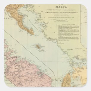 Ionische eilanden, Malta Vierkante Sticker