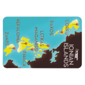 Ionische eilandenkaart poster. magneet (Horizontaal)