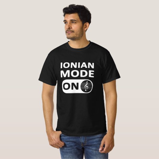 Ionische muziekmodus ingeschakeld - Mannen T-shirt (Voorkant volledig)