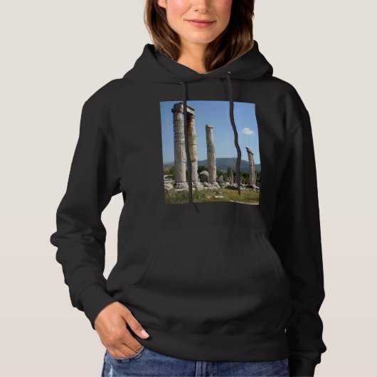 Ionische zuilen van de tempel van Aphrodite Aphrod Hoodie (Voorkant)