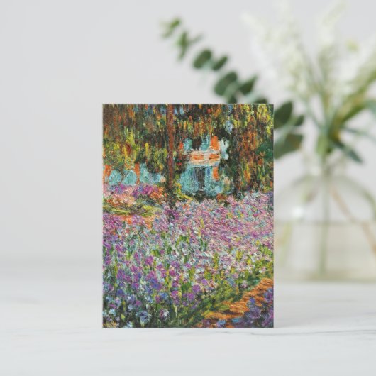 Iopen in de tuin van Monet Briefkaart (Staand voorkant)