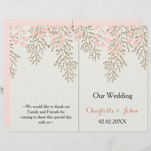 iory blush goudflorale bruiloft (Voorkant / Achterkant)