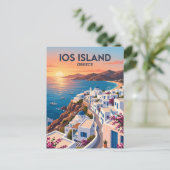 Ios Eiland Griekenland Briefkaart (Staand voorkant)