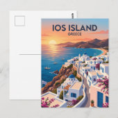 Ios Eiland Griekenland Briefkaart (Voorkant / Achterkant)