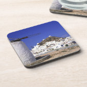 Ios, Griekenland. De prachtige en knapperige, witt Drankjes Onderzetter (Linkerzijde)