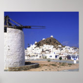 Ios, Griekenland. De prachtige en knapperige, witt Poster (Voorkant)