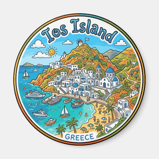 Ios Griekenland Magneet (Voorkant)