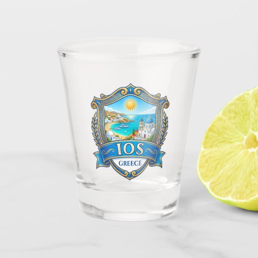 Ios Griekenland Shot Glas (Voorkant)