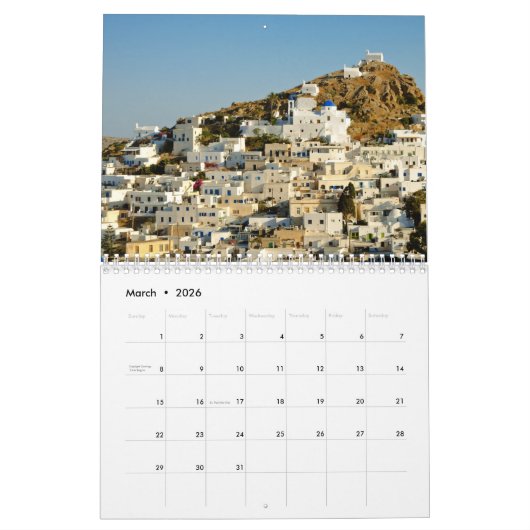 Ios Grieks Eiland 2026 Kalender (Mar 2026)