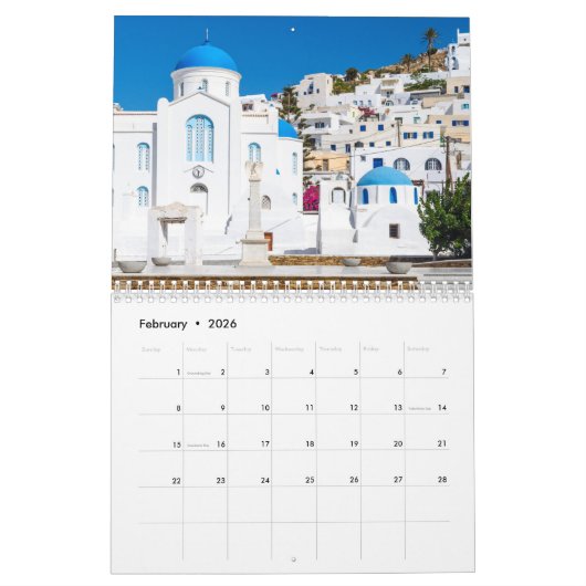 Ios Grieks Eiland 2026 Kalender (Feb 2026)