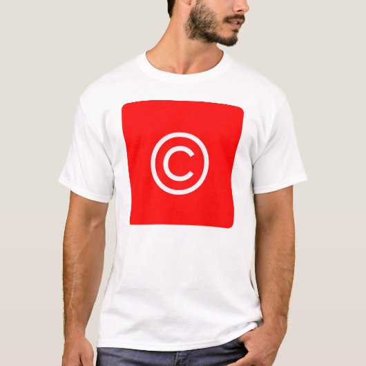 IOS van Copyright Button T-shirt (Voorkant)