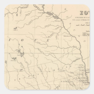 Iowa 2 vierkante sticker