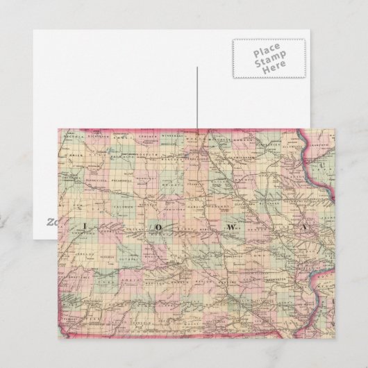 Iowa 3 briefkaart (Voorkant / Achterkant)