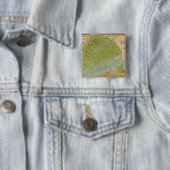 Iowa 4 vierkante button 5,1 cm (In situ)