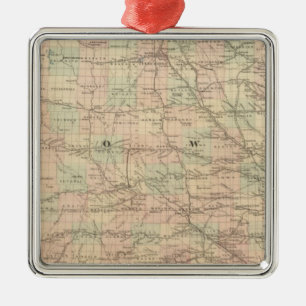 Iowa 6 metalen ornament