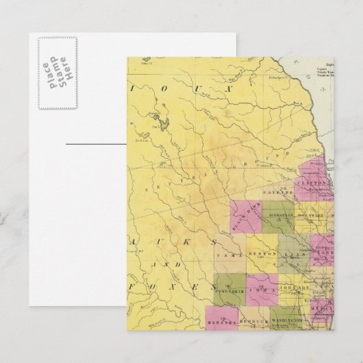 Iowa 7 briefkaart (Voorkant / Achterkant)