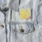 Iowa 7 vierkante button 5,1 cm (In situ)