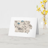 Iowa Afbeelding Kaart Grote Groeten (Gele Bloem)