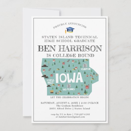 Iowa | Afstudeerfeest voor University (Voorkant)