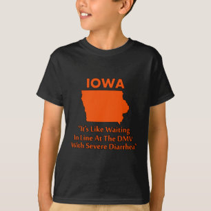 Iowa - als wachten in de rij bij de DMV.. T-shirt