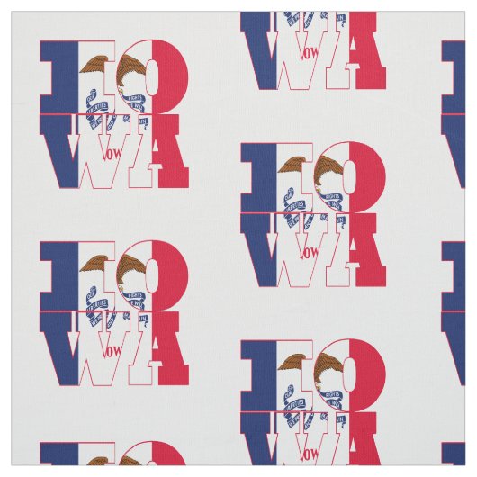 Iowa Amerikaanse staatsvlag Stof (Swatch)