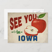 Iowa Apple - Vintage Travel Briefkaart (Voorkant / Achterkant)