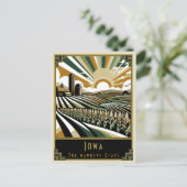 Iowa | Art. Deco Briefkaart (Staand voorkant)