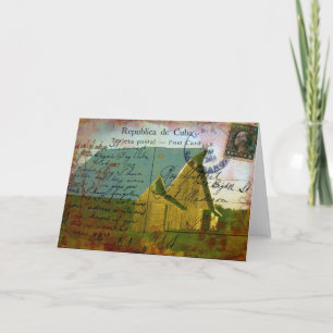 Iowa Barn, Vintage Briefkaart Textuur