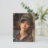 Iowa Beautiful Girl Briefkaart (Staand voorkant)