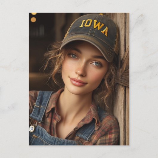 Iowa Beautiful Girl Briefkaart (Voorkant)