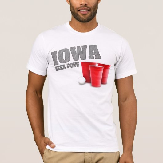 Iowa Beer Pong T-Shirt (Voorkant)