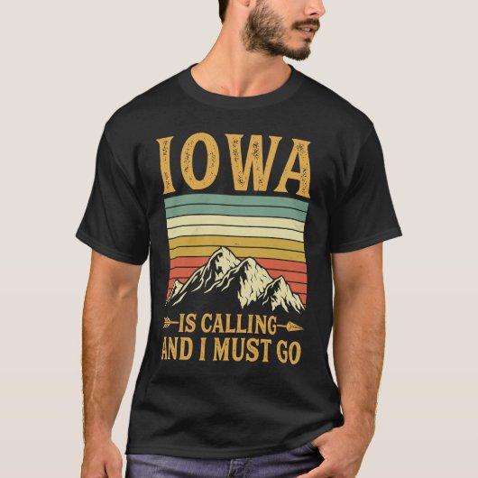 Iowa belt en ik moet gaan t-shirt (Voorkant)