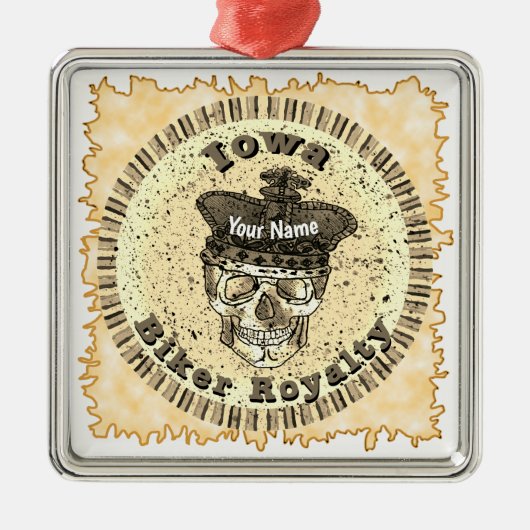 Iowa Biker Metalen Ornament (Voorkant)