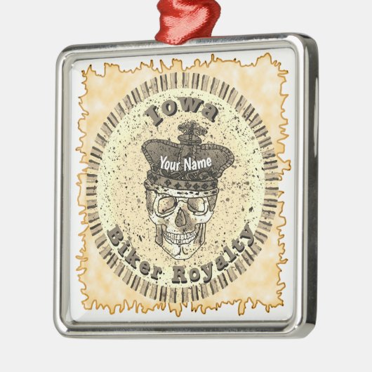 Iowa Biker Metalen Ornament (Links)