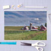 Iowa Boerderij, Cornfields, Silo en Red Barns Tissuepapier (Craft)