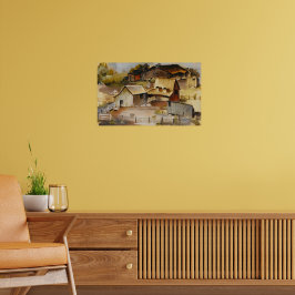 Iowa Boerderij Ruth Ziegler Rustic Americana Art Poster