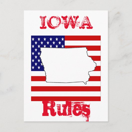 IOWA  BRIEFKAART (Voorkant)