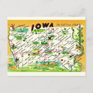  Iowa Briefkaart Kaart