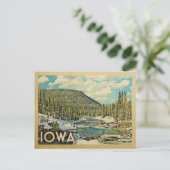 Iowa Briefkaart  sneeuwwinterNatuur (Staand voorkant)