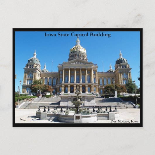 Iowa Capitol Briefkaart (Voorkant)
