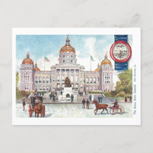  Iowa Capitol met zegel Briefkaart