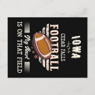 Iowa Cedar Herfst Amerikaans Football Briefkaart