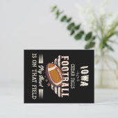 Iowa Cedar Herfst Amerikaans Football Briefkaart (Staand voorkant)