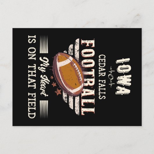 Iowa Cedar Herfst Amerikaans Football Briefkaart (Voorkant)